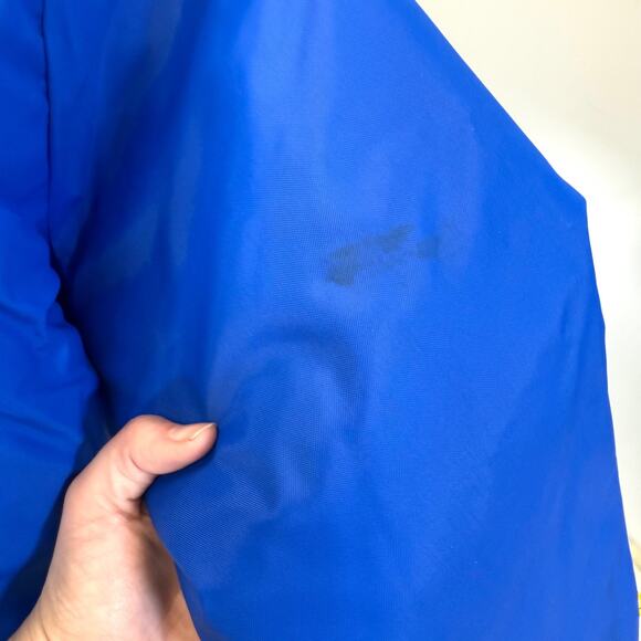 Howe Apparel Satin Bomber Jacket Blue Nightawks Emblem Size L Made USA VTG - Picture 7 of 11